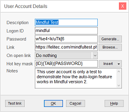 User Account Details